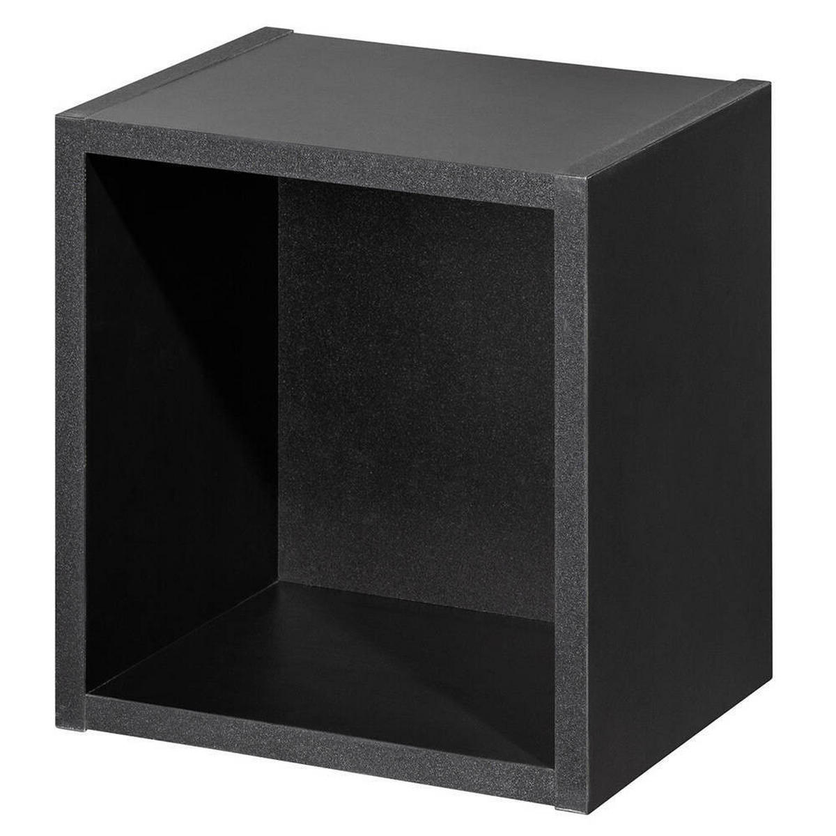 BADEZIMMERREGAL Skelbolu - Schwarz, Holzwerkstoff (27/25/21cm) - [en.casa]