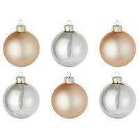 CHRISTBAUMKUGEL (6er-Set) Hang On Kugel Ø8cm - Champagner, Glas (8/8/8cm) - Butlers