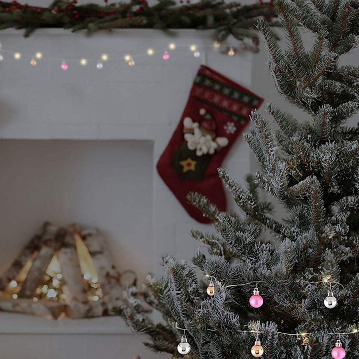 LED LICHTERKETTE Metall Bunt - Multicolor, Metall (220/2.5/2.6cm) - Globo Lighting