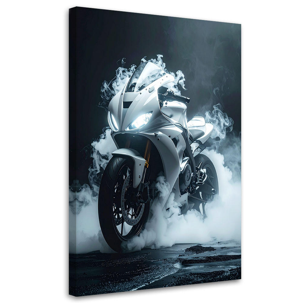 LEINWANDBILD Kraftfahrzeuge 80x120cm - Weiß, Textil (80/120cm) - Feeby