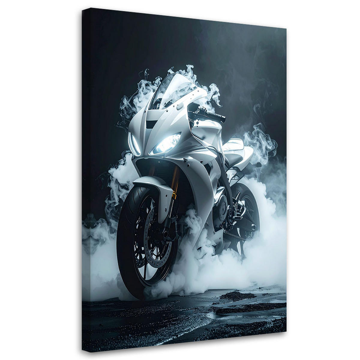 LEINWANDBILD Kraftfahrzeuge 80x120cm - Weiß, Textil (80/120cm) - Feeby