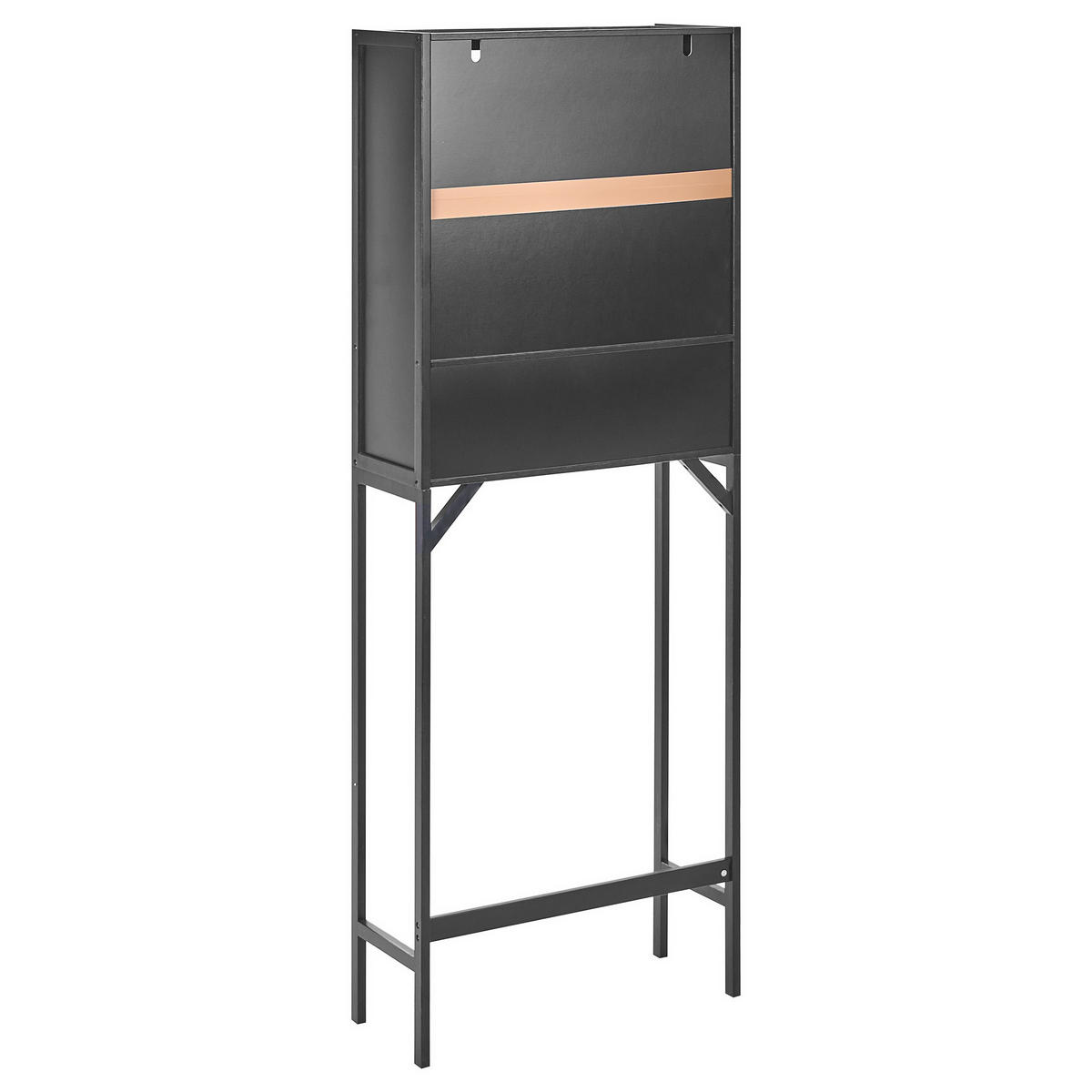 DULAP DE BAIE bambus 63 cm negru Okarche - negru, lemn (63/167/25cm) - Beliani