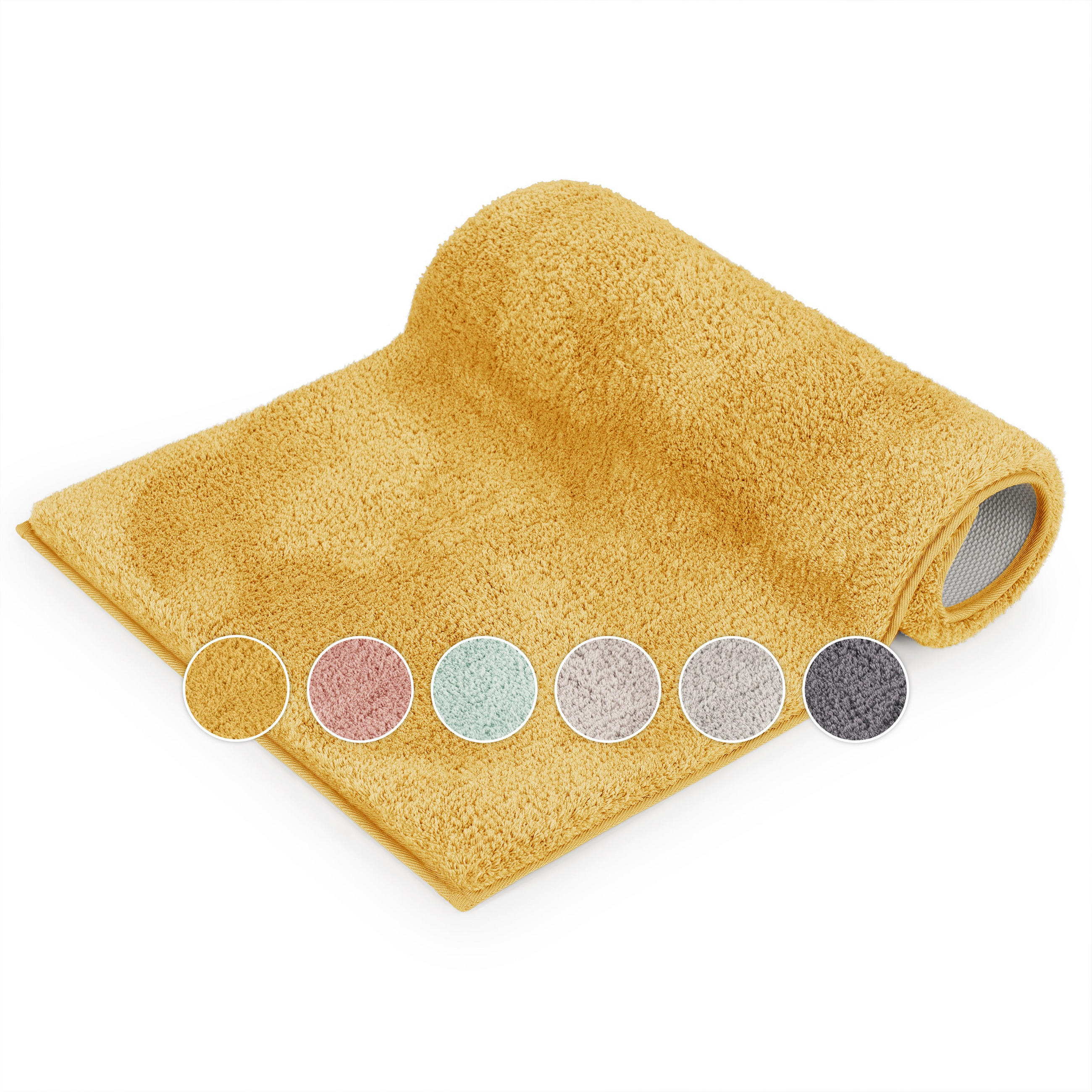 BADEMATTE Astrid 50x80cm, Gelb - Gelb, Textil (50/80cm) - Blumtal