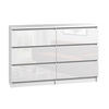 KOMMODE bella6 Weiss hochglanz - Weiß Hochglanz, Holzwerkstoff (119/76/35cm) - roe furniture