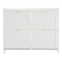 SCHUHSCHRANK Weiß 110/24/90 cm - Weiß, Holzwerkstoff (110/90/24cm) - PANGIVO