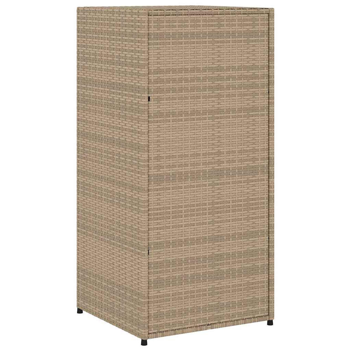 GARTENSCHRANK Beige 55/55/111 Cm Poly Rattan - Beige, Kunststoff (55/111/55cm) - vidaXL
