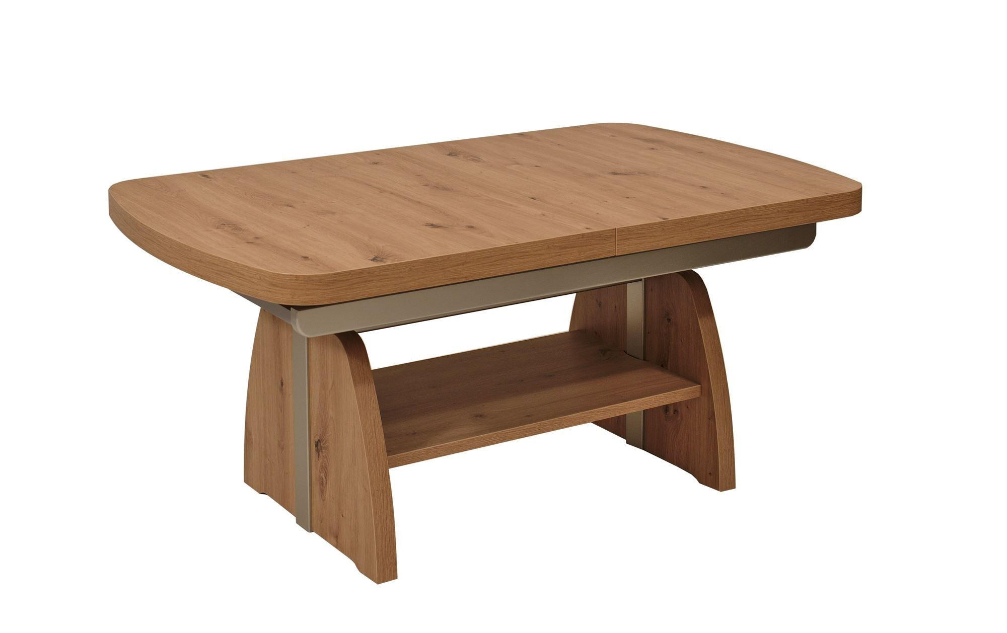 FUNKTIONSTISCH ausziehbar Cassy 125(165, 205, 245) x 75 x 55-74 Couchtisch Wildeiche - Braun, Holz (125/75/55cm) - 58aufmkessel