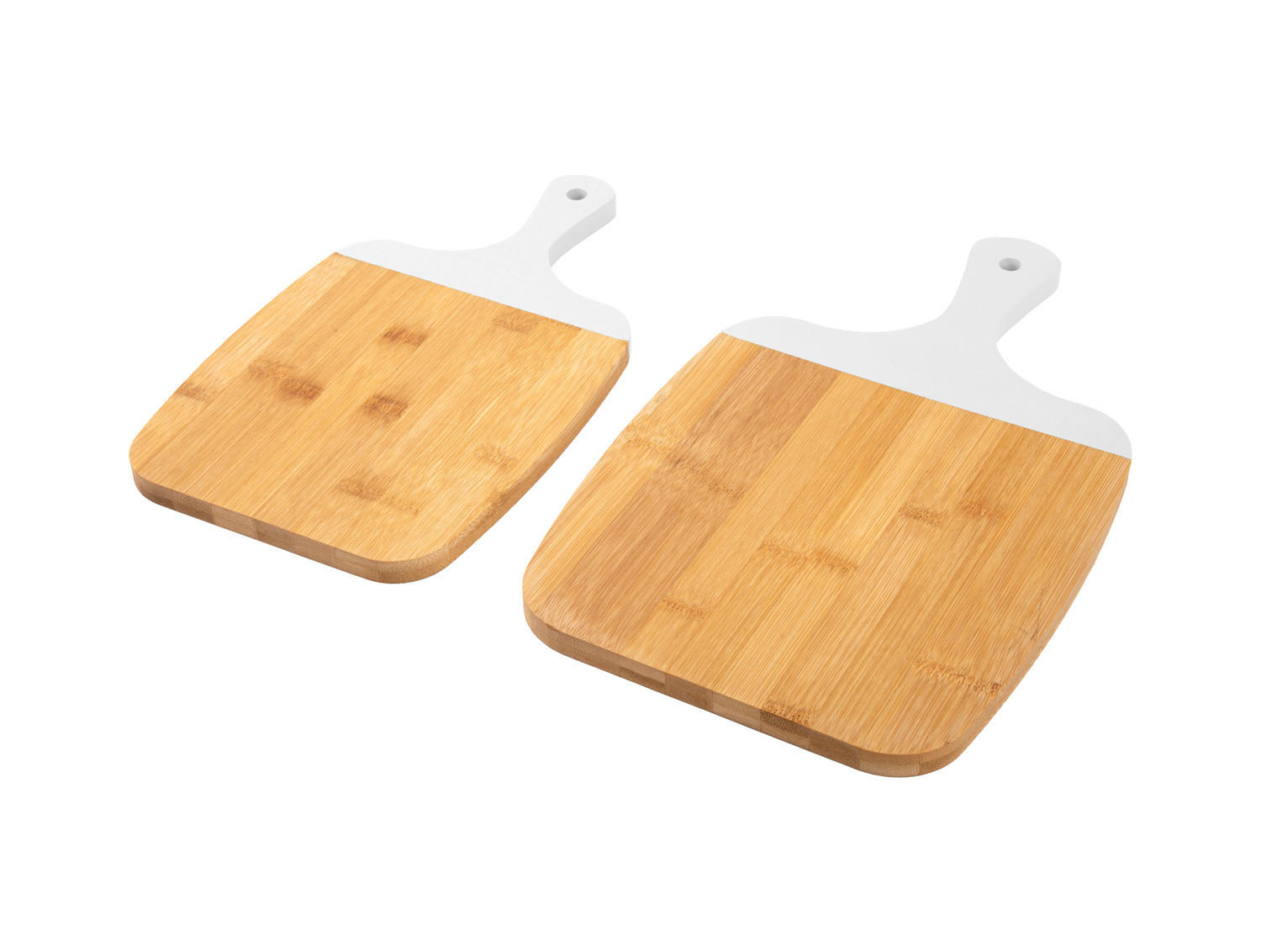 SCHNEIDEBRETTER Bambus Gourmet 2er-Set - Weiß, Naturmaterialien (23/38cm)