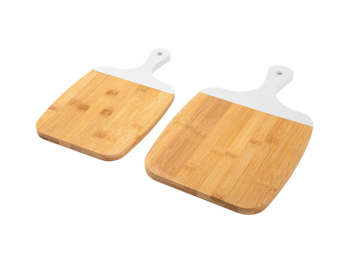 SCHNEIDEBRETTER Bambus Gourmet 2er-Set - Weiß, Naturmaterialien (23/38cm)