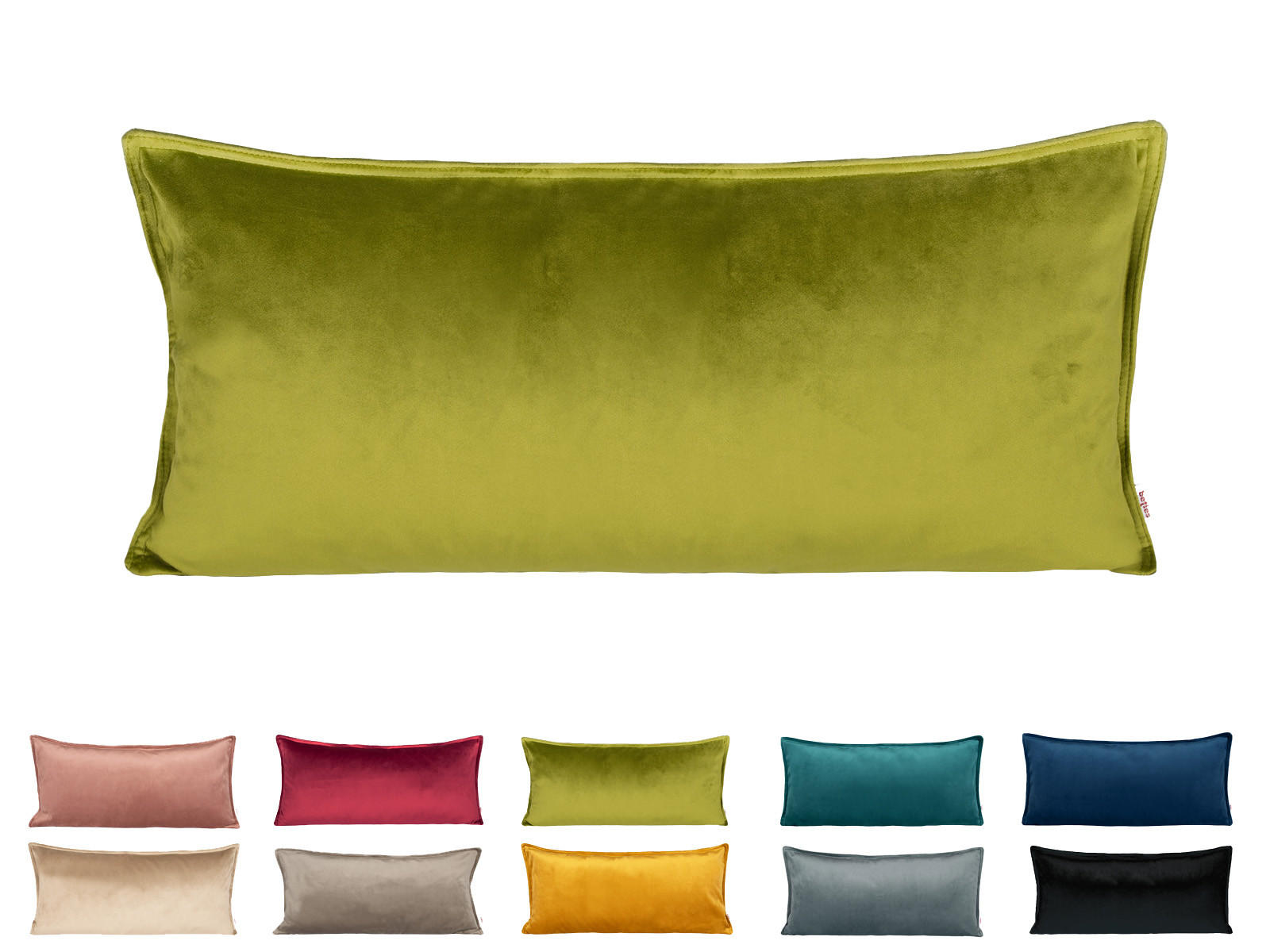 KISSENHÜLLE Samt&Sonders mai-grün 30/70 cm - Olivgrün/Grün, Textil (30/70cm) - beties Heimtextil