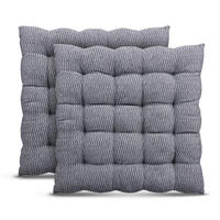 SITZKISSEN Lissabon 40x40cm Hellgrau 2er Pack - Hellgrau, Textil (40/40/6cm)