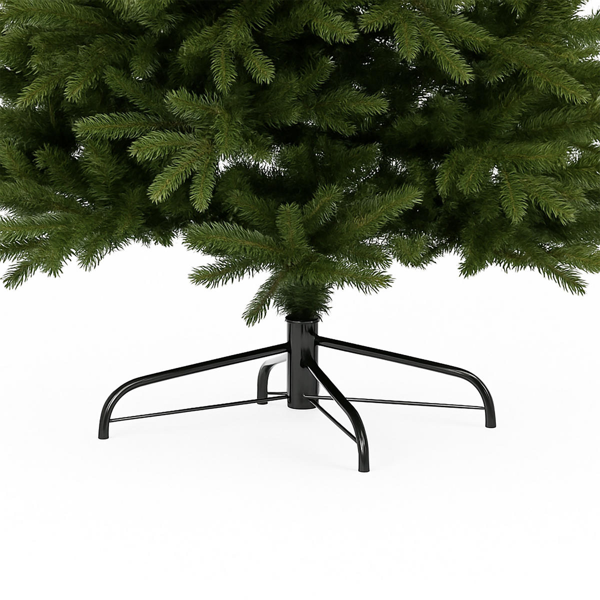 KUNST-WEIHNACHTSBAUM - Dunkelgrün, Kunststoff/Metall (210/210cm) - Relaxdays
