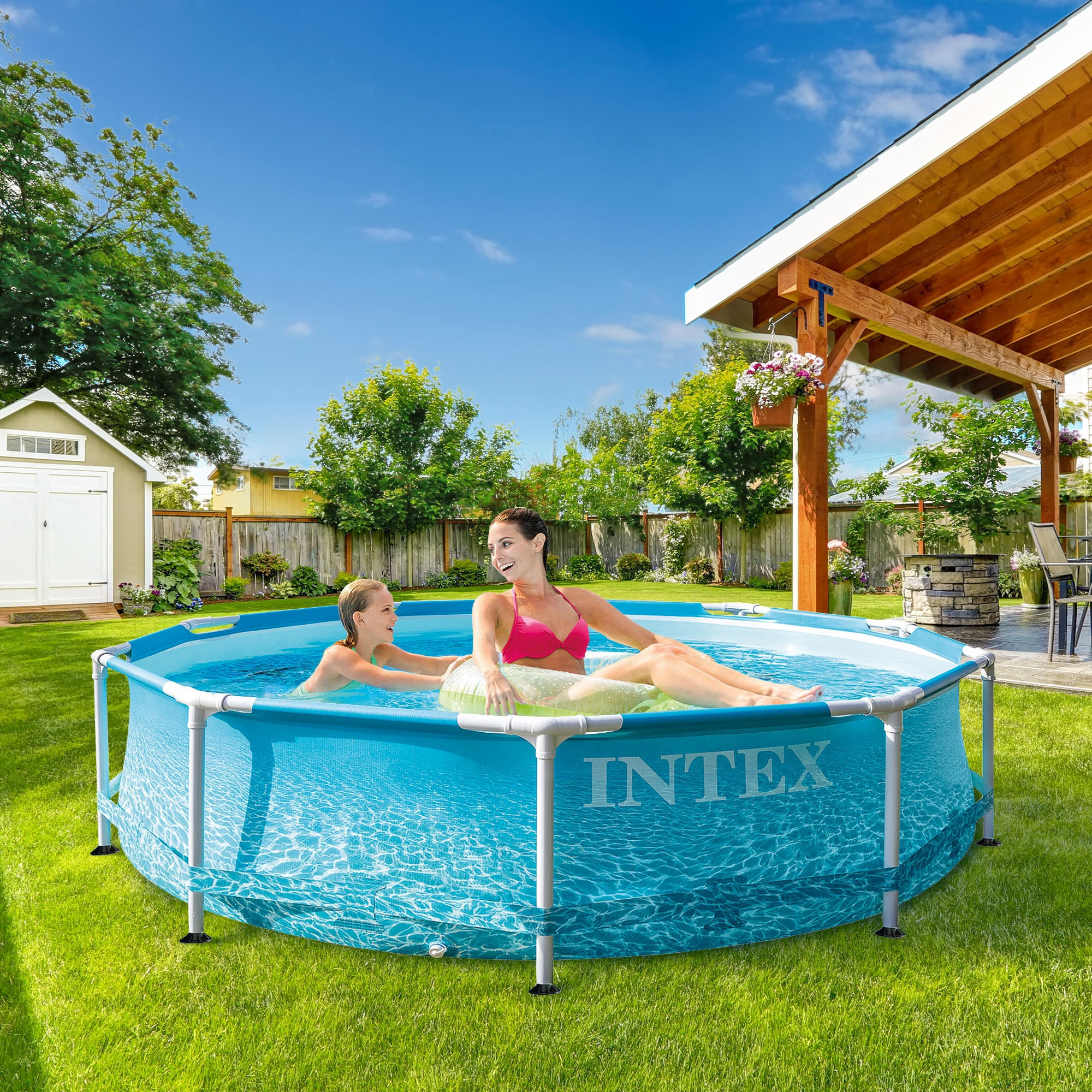 SCHWIMMBECKEN - Blau, Metall (305/76/305cm) - INTEX
