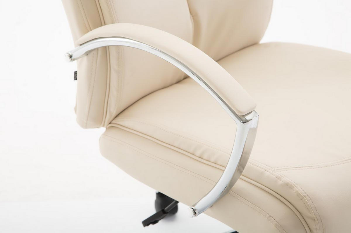 BÜROSTUHL Volute, Kunstleder Creme - Creme, Textil/Metall (65/125/73cm) - TPFLiving