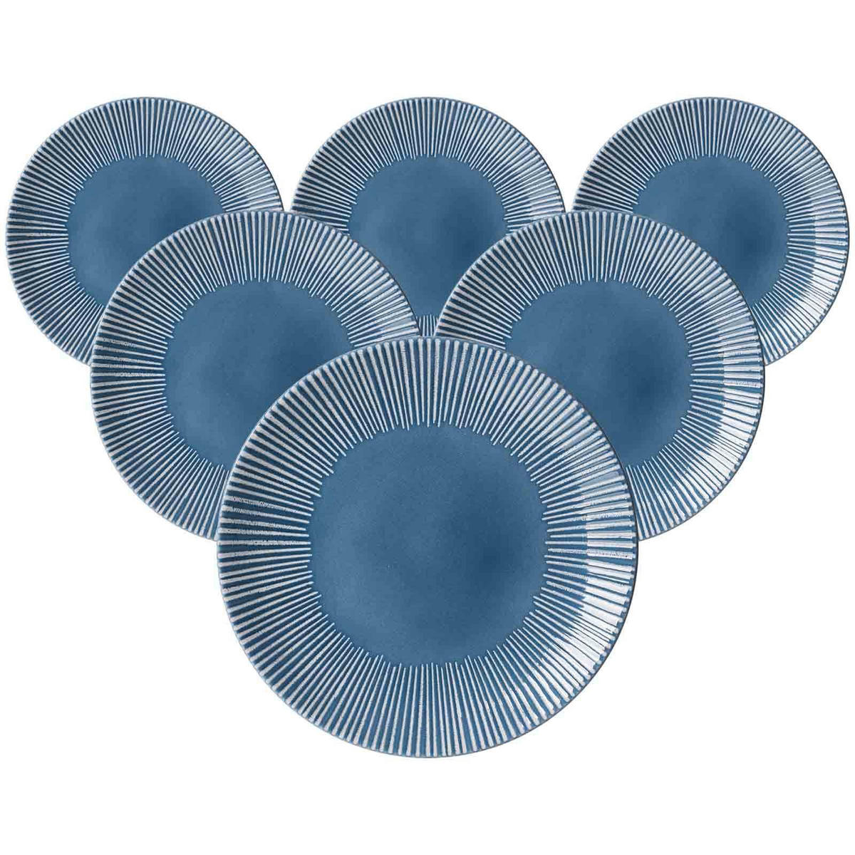 SPEISETELLER Banda Blau ø 27 cm 6er Set - Blau, Keramik (27cm) - Ritzenhoff Breker