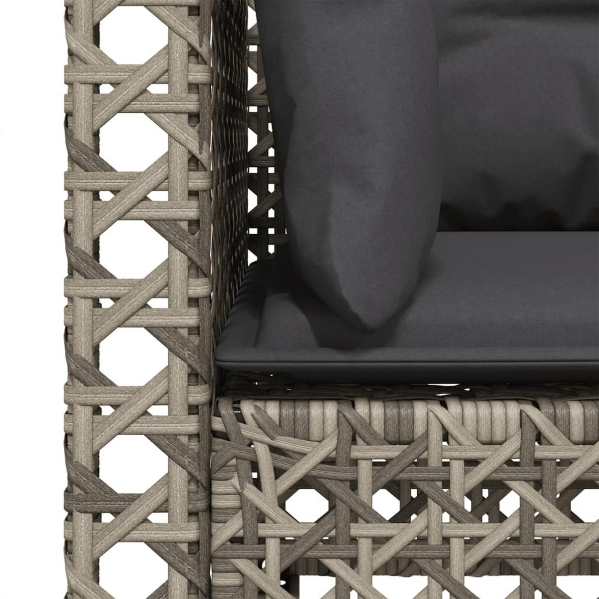 GARTENSOFA ZYLOE 127/62/63.5 cm （2-SITZER） - Grau, Holz (127/62/63.5cm) - ZMH