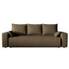 SOFA Bubi mit Bettkasten und Schlaffunktion, Velourstoff - Braun, Holzwerkstoff (242/85/95cm)