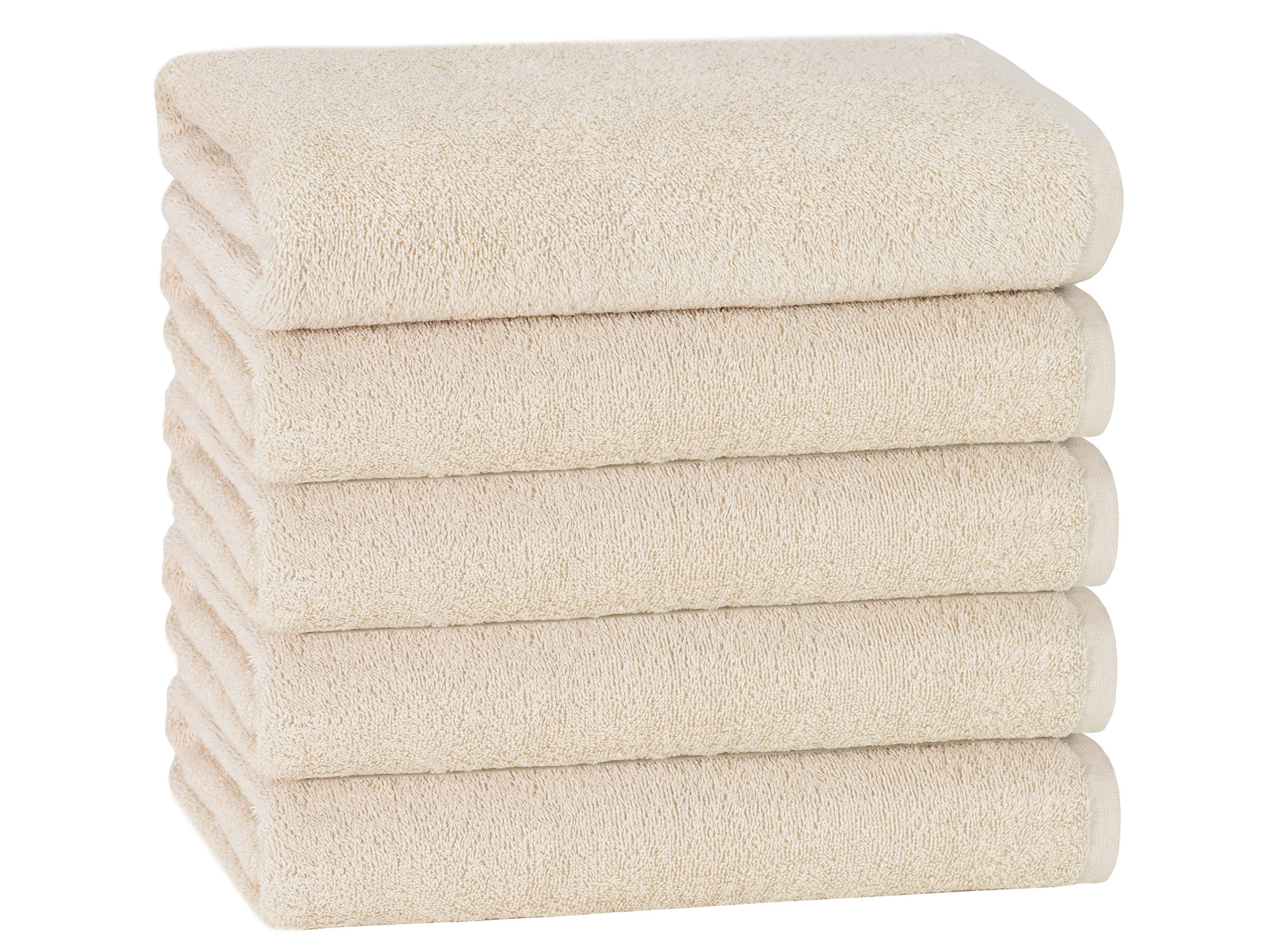 DUSCHTÜCHER, 5er-Set, 70x140 cm, 100% Baumwolle - Creme, Textil (70/140cm) - Zollner