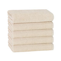 DUSCHTÜCHER, 5er-Set, 70x140 cm, 100% Baumwolle - Creme, Textil (70/140cm) - Zollner