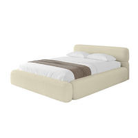 POLSTERBETT mit Bettkasten und Lattenrost, Boxbett ohne Matratze - ENORA-V1 120x200 Beige - Taupe, Holzwerkstoff/Textil (120/200cm) - ALTDECOR