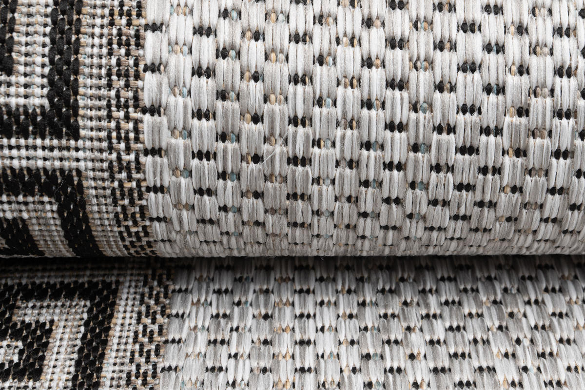 LÄUFER MELISSA Grau Modern Geometrisch 100/1300 cm - Grau, Textil (100/1300cm) - Tapiso