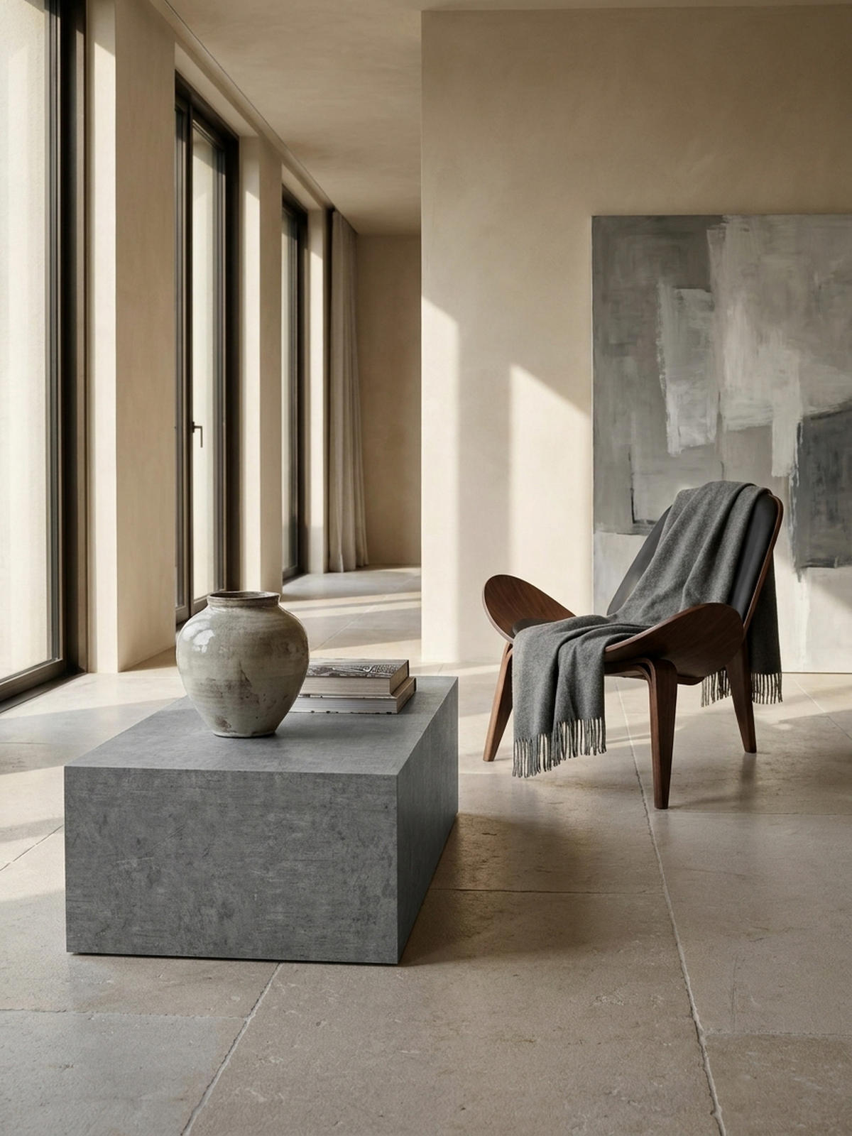 COUCHTISCH Würfelform in Beton-Optik – minimalistisches Design, Grau 100x50x30 cm - Grau, Holzwerkstoff (50/100/30cm) - KADIMA DESIGN