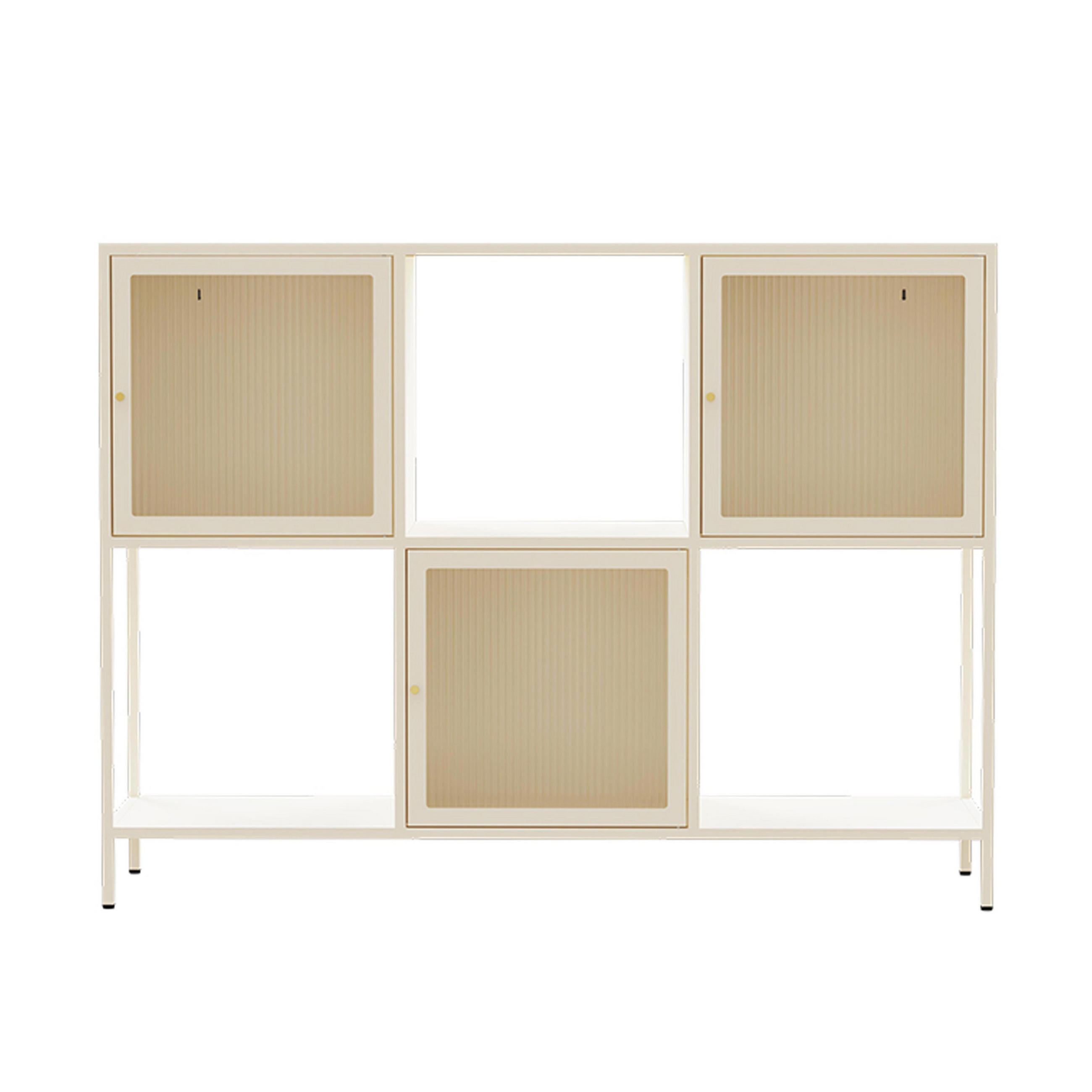 SIDEBOARD, Ekru - Weiß, Metall (35/90/120cm) - Oviala