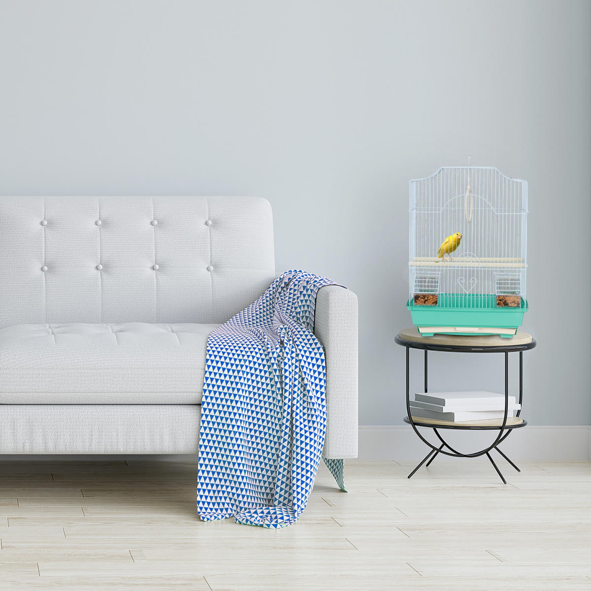 VOGELKÄFIG - Multicolor, Kunststoff/Metall (35/49.5/32cm) - Relaxdays