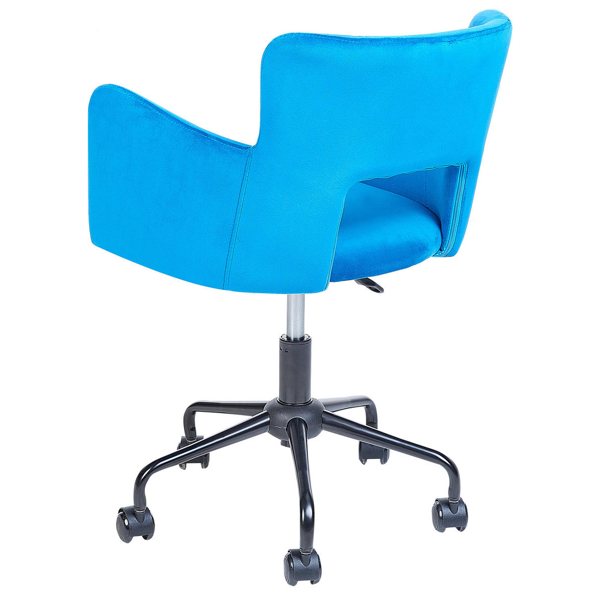 BÜROSTUHL Samtstoff Blau Sanilac - Blau, Textil/Metall (62/71/62cm) - Beliani