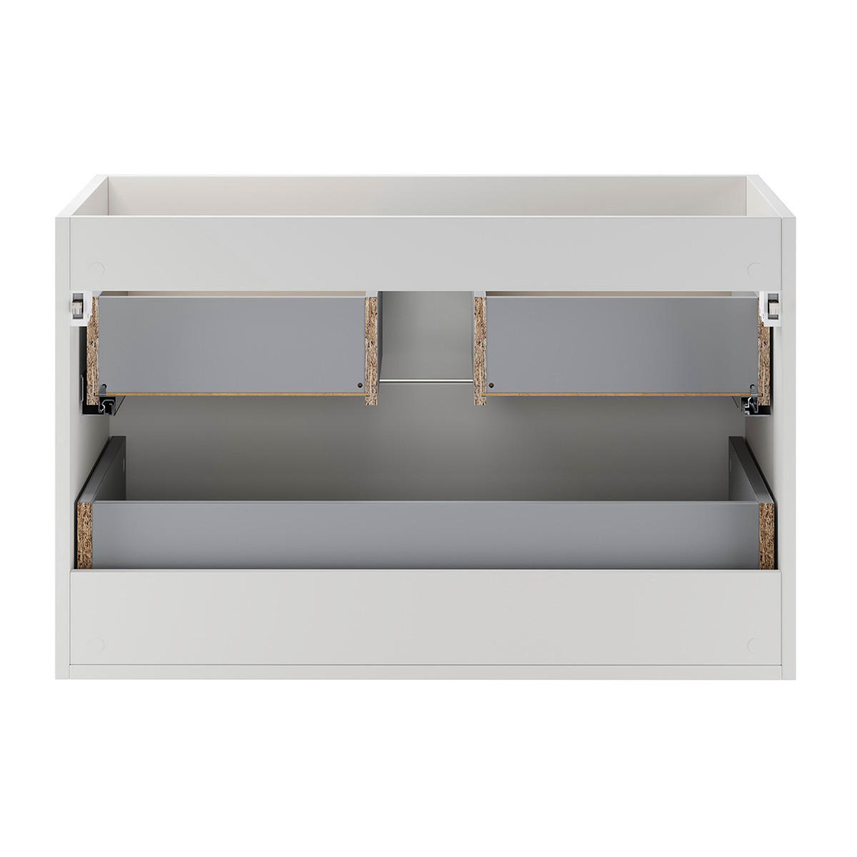 BADMÖBEL 80.6cm Oria 2er-Set Weiß - Weiß, Holzwerkstoff (80.6/50/46.5cm) - Petits-meubles