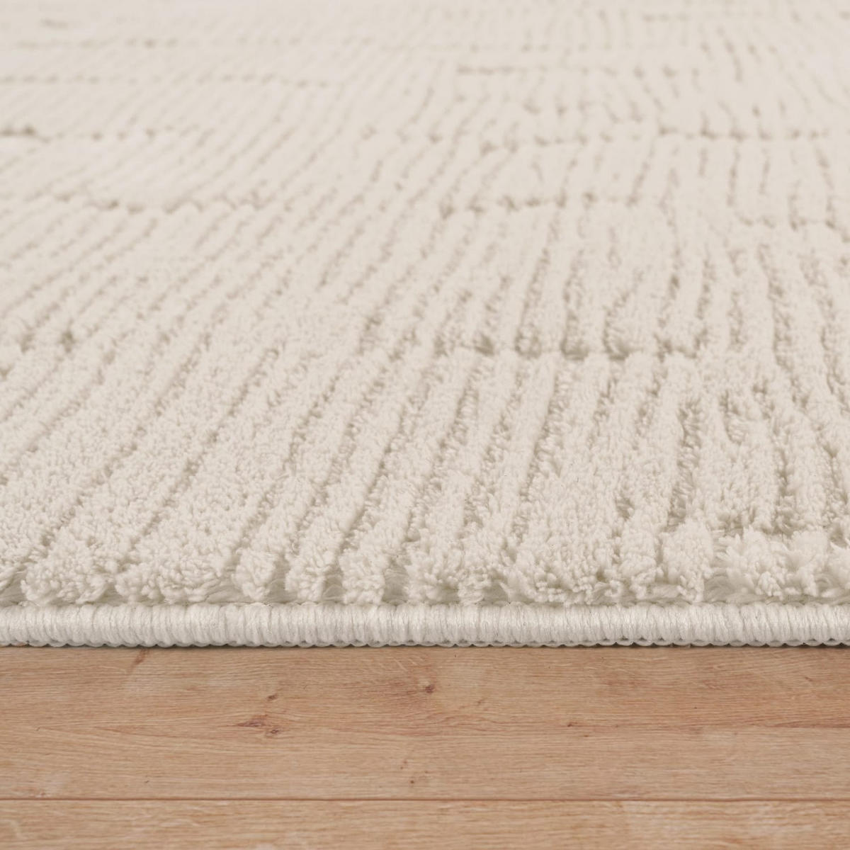 HOCHFLORTEPPICH 160/160 cm Tokio 475 - Creme, Kunststoff (160/160cm) - Paco Home