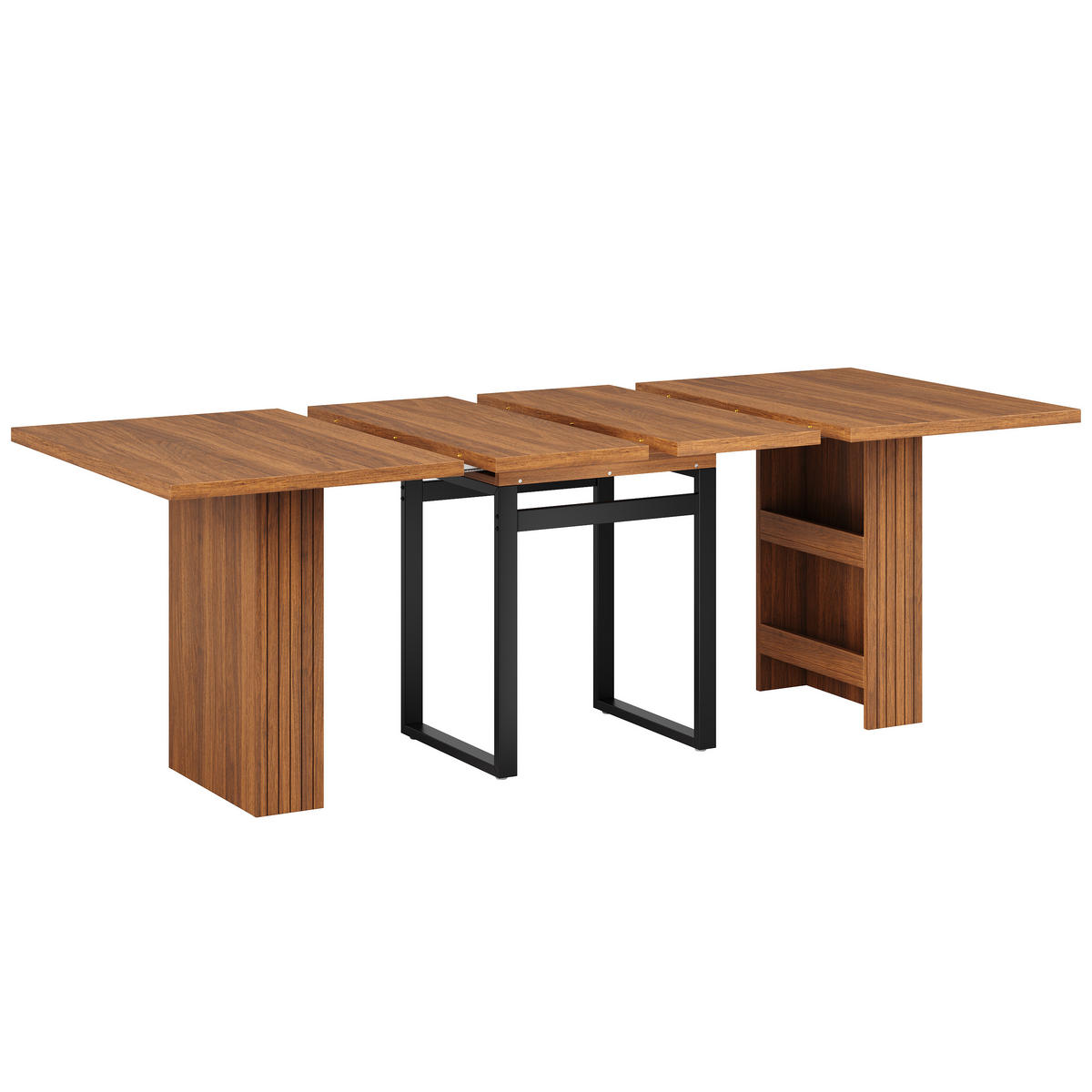 ESSTISCH ausziehbar 120-200/80/78 cm mit Staufach DE-39648 Dunkelbraun - Dunkelbraun, Holzwerkstoff (80/200/78cm) - ComfortXL