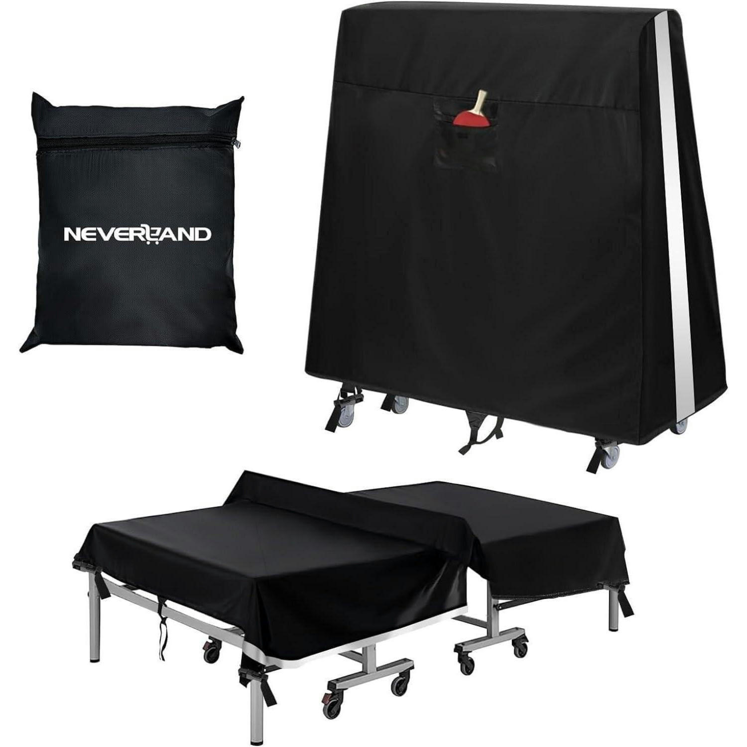 XXXLutz Tischtennisplatten-Abdeckung Schwarz 70x185x185 cm