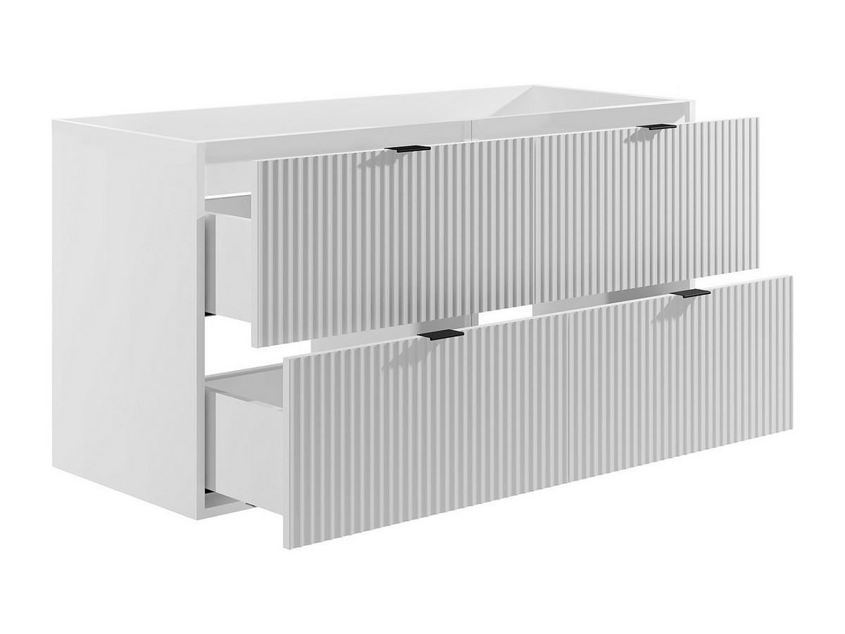 WASCHBECKENUNTERSCHRANK - 120cm x 47cm - MDF - weiß - ZEVINI - Weiß, Holz (120/60/47cm) - Vente-Unique