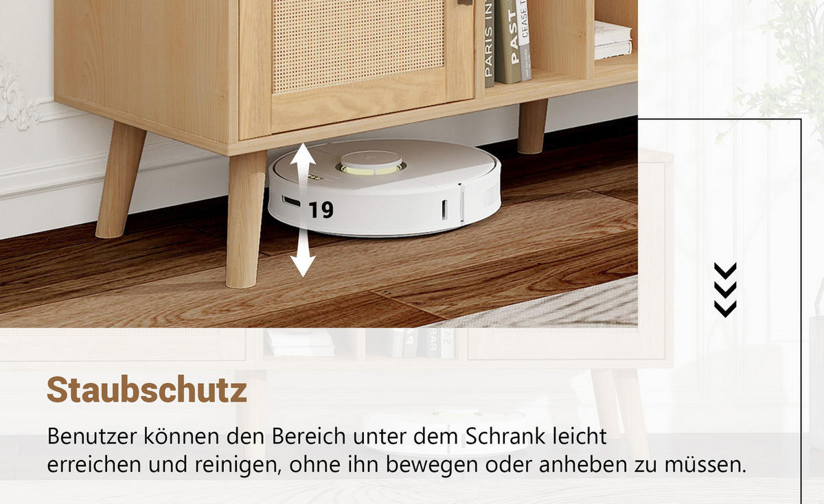 SIDEBOARD in Holzoptik 180/40/54 cm - Hellbraun, Holzwerkstoff (40/54/180cm) - Urban Meuble