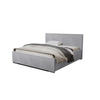 POLSTERBETT LUIS mit Kopfteil, 200 x 200 cm, Doppelbett mit Bettkasten und Lattenrost aus Metall, Cordstoff: Hellgrau - Hellgrau, Holz/Textil (200/200cm) - Agmat-Furniture