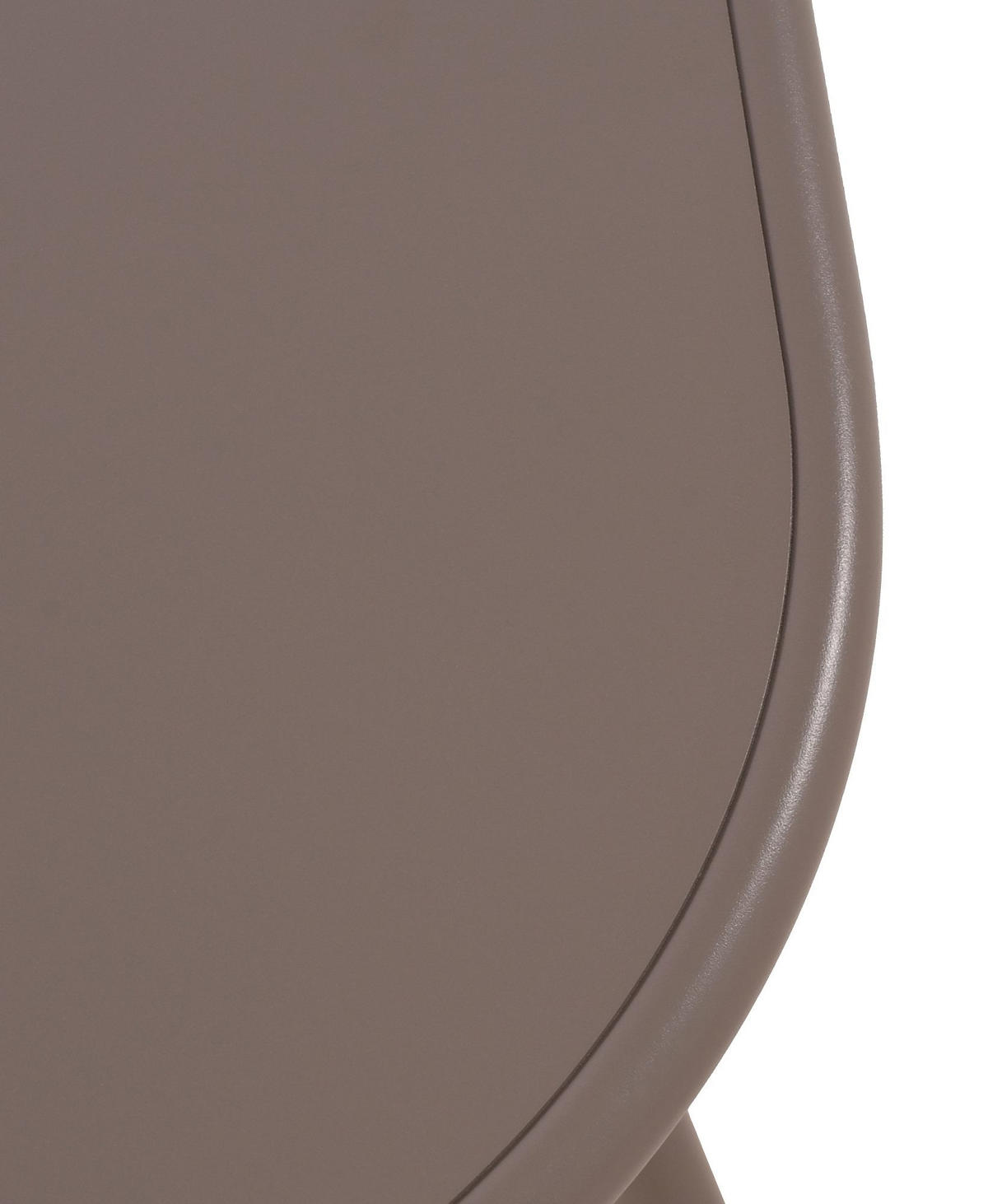 COUCHTISCH oval 80/45/45 cm Kunststoff taupe - Taupe, Kunststoff/Metall (45/80/45cm) - CLP