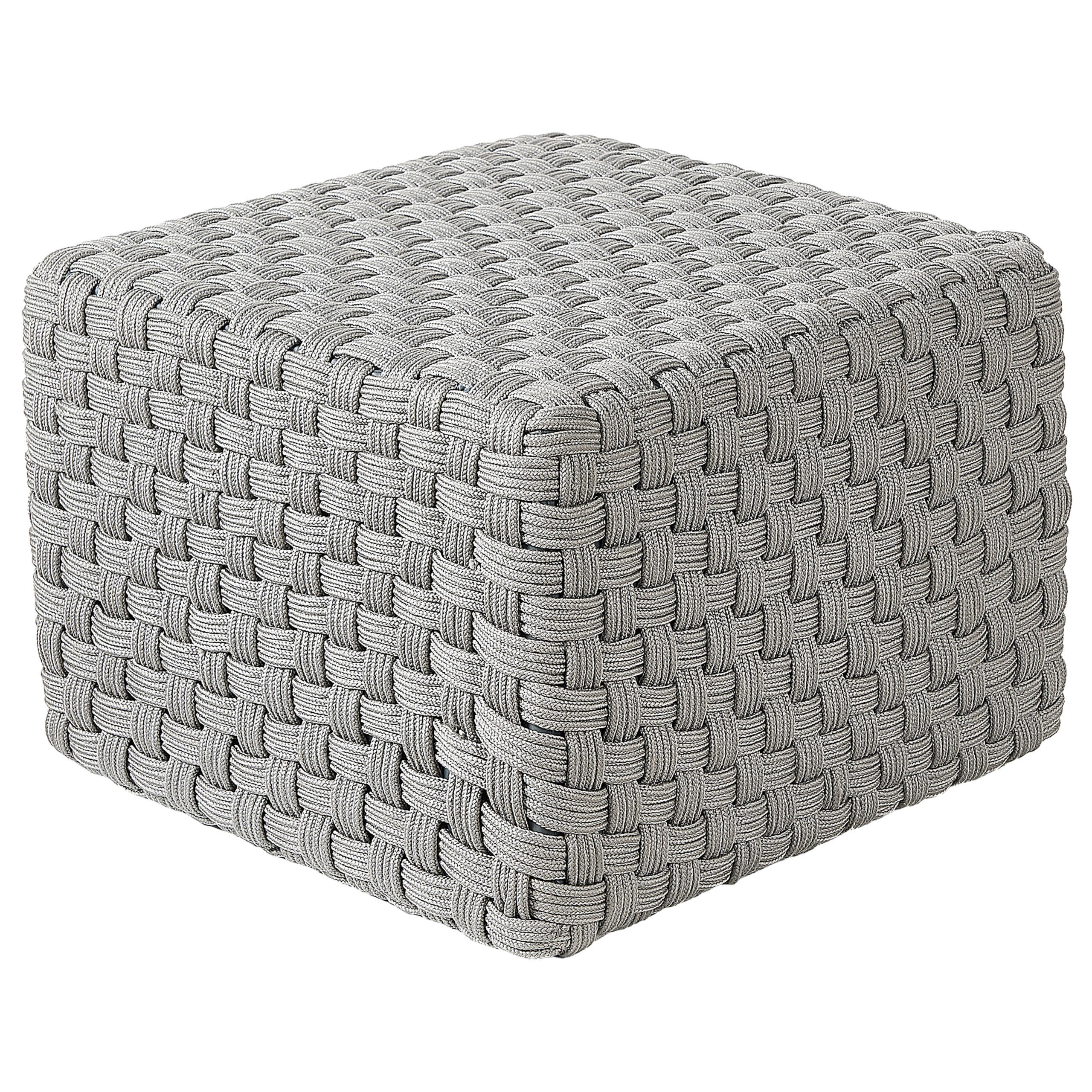 POUF Kunststoff Grau Nalli - Grau, Textil (50/35/50cm) - Beliani