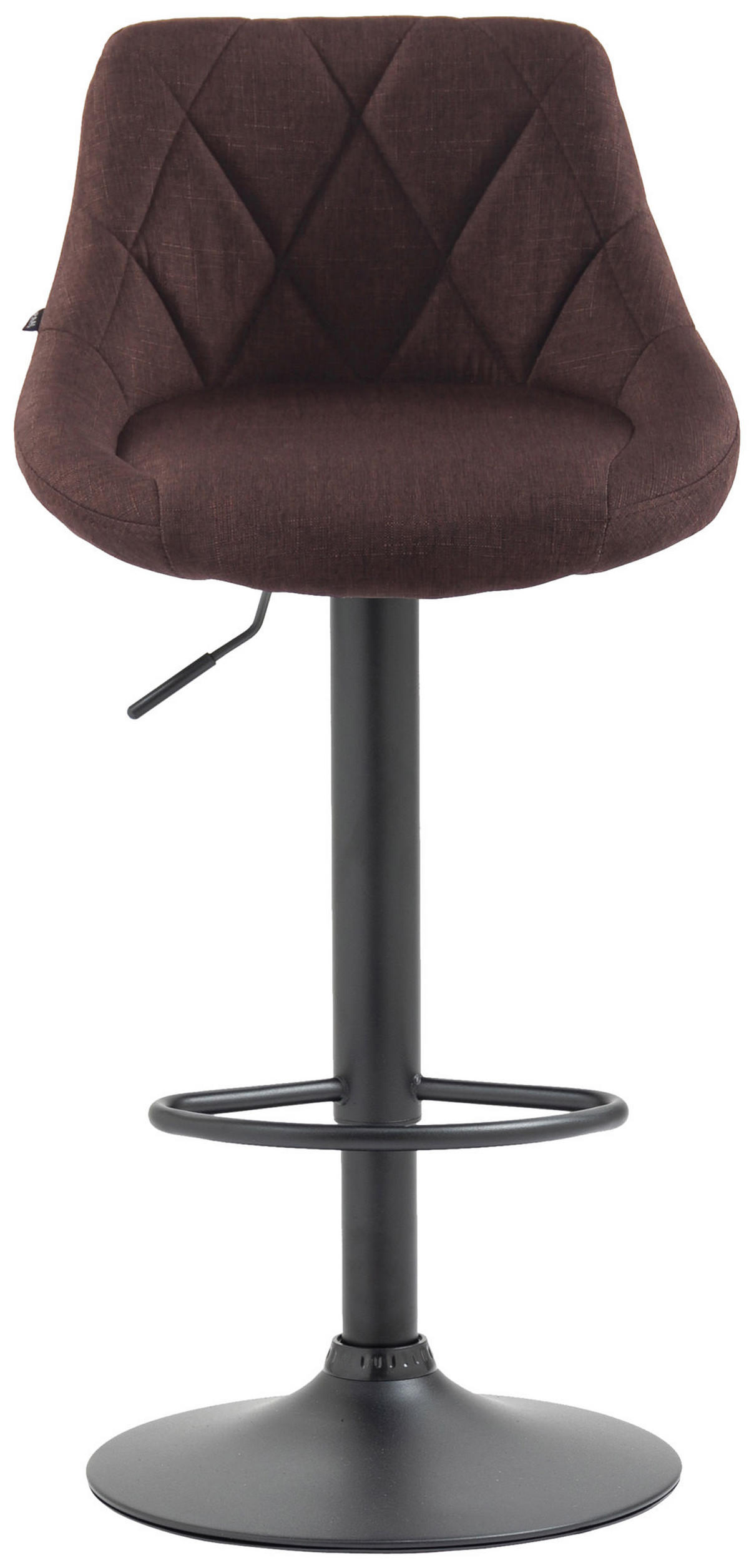 BARHOCKER Stoff braun - Schwarz/Braun, Textil/Metall (46/83/49cm) - CLP