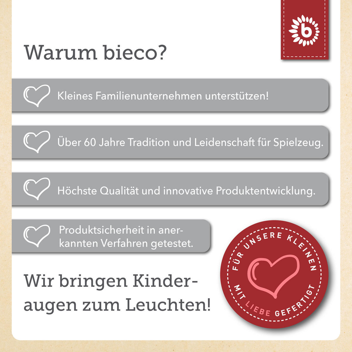 KINDERSTUHL bis 80 kg belastbar - Rot, Kunststoff (34/51.5/36cm) - Bieco Spielwaren