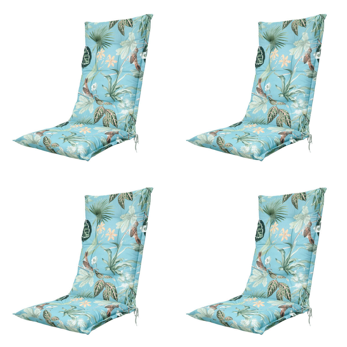 GARTENSTUHLKISSEN Grasse 123/50 cm 4er-Set - Blau, Textil (50/7/123cm) - Madison