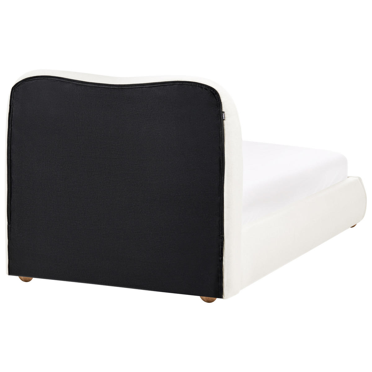 POSTEL s úložným prostorem 90/200 cm Látka Krémově bílá Blagnac - krémová, textil (90/200cm) - Beliani