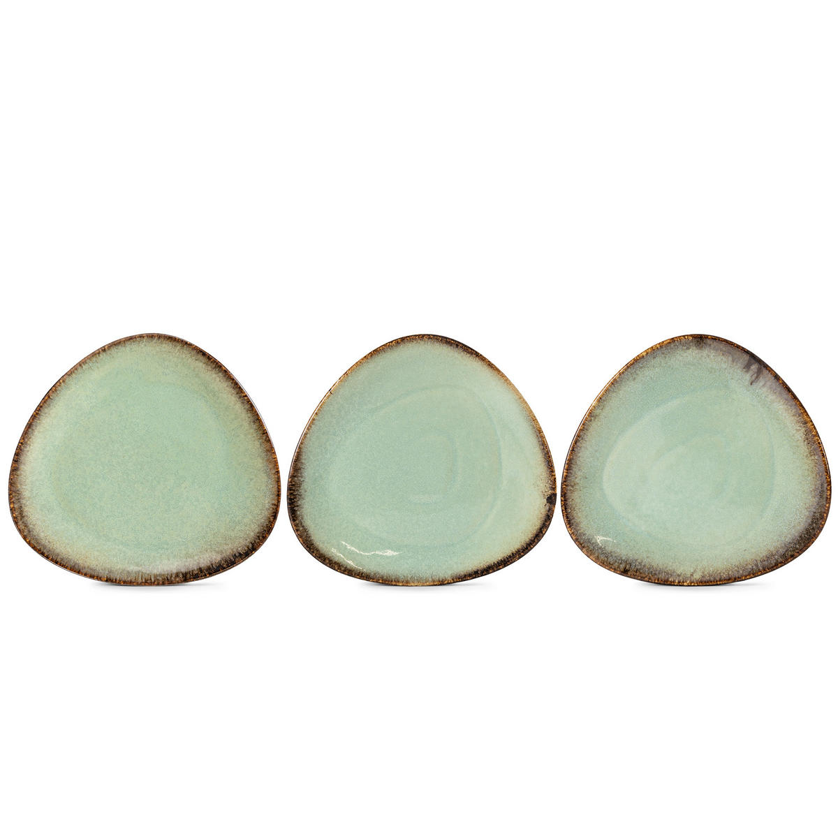 SPEISETELLER PRIMA 6-tlg, Salbeigrün - Salbeigrün, Keramik (28/30/2cm) - KONSIMO®
