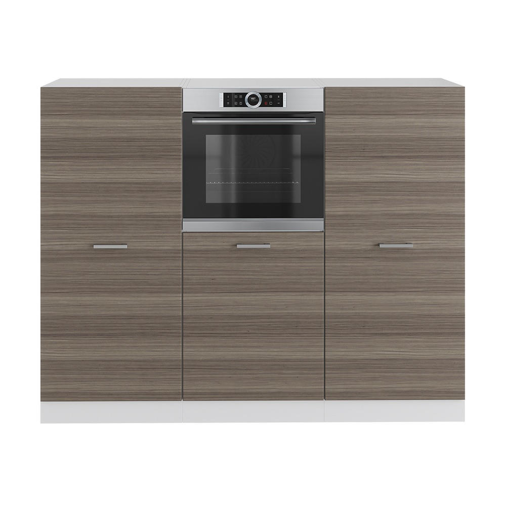 KUHINJSKI BLOK R-Line Dragocena siva/bela 180 cm brez delovne plošče - siva/bela, leseni material (180/143/46cm) - Vicco