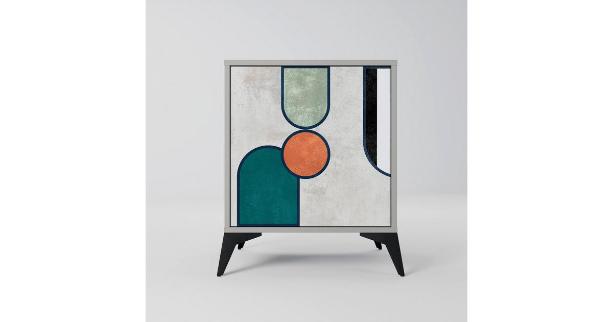 SpaceRebels SIDEBOARD COOL STORY, Grau, 57,5x42x70,5 cm, Schwarze ...