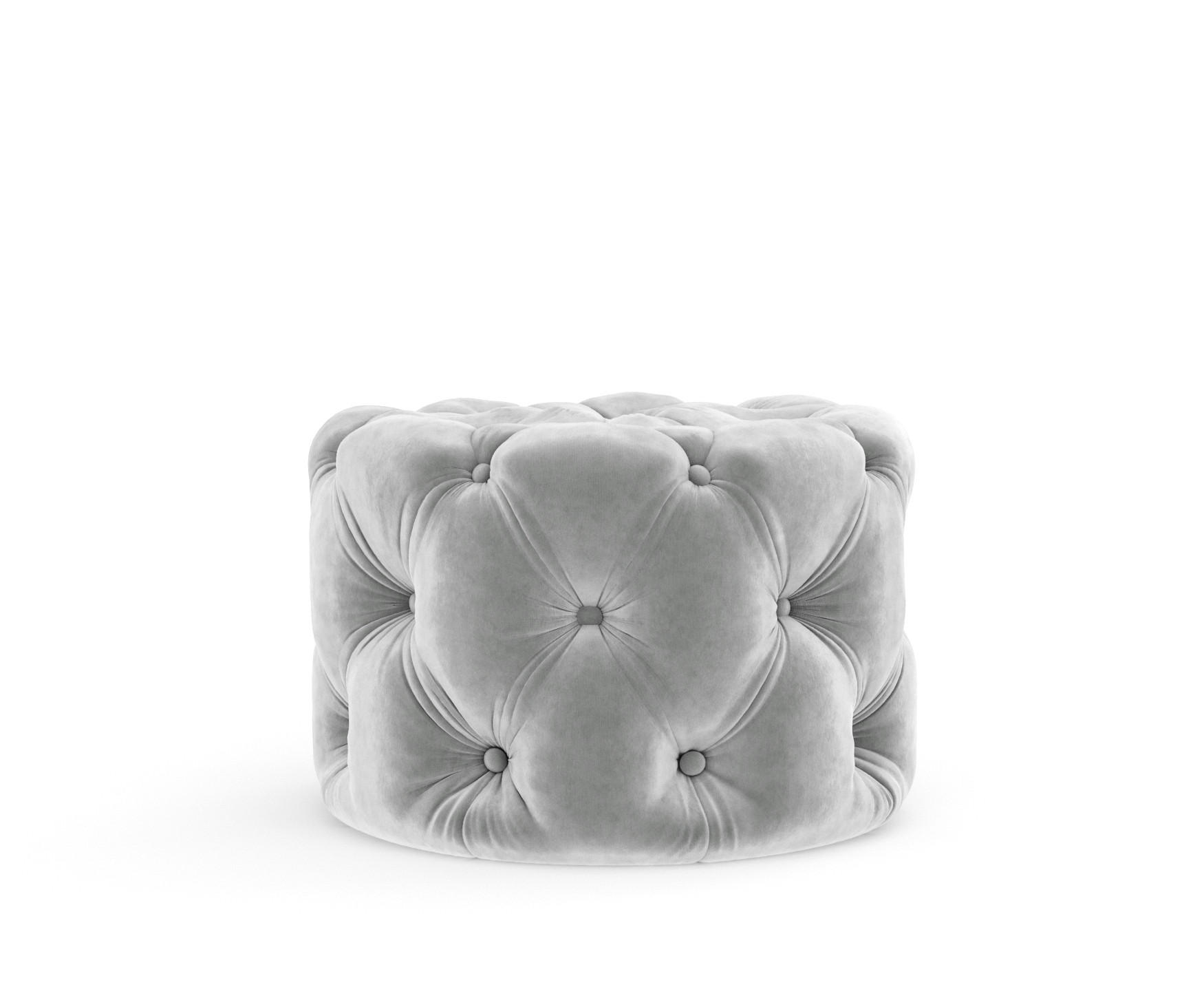 Maison de Reve Pouf Hellgrau 60x40x60 cm