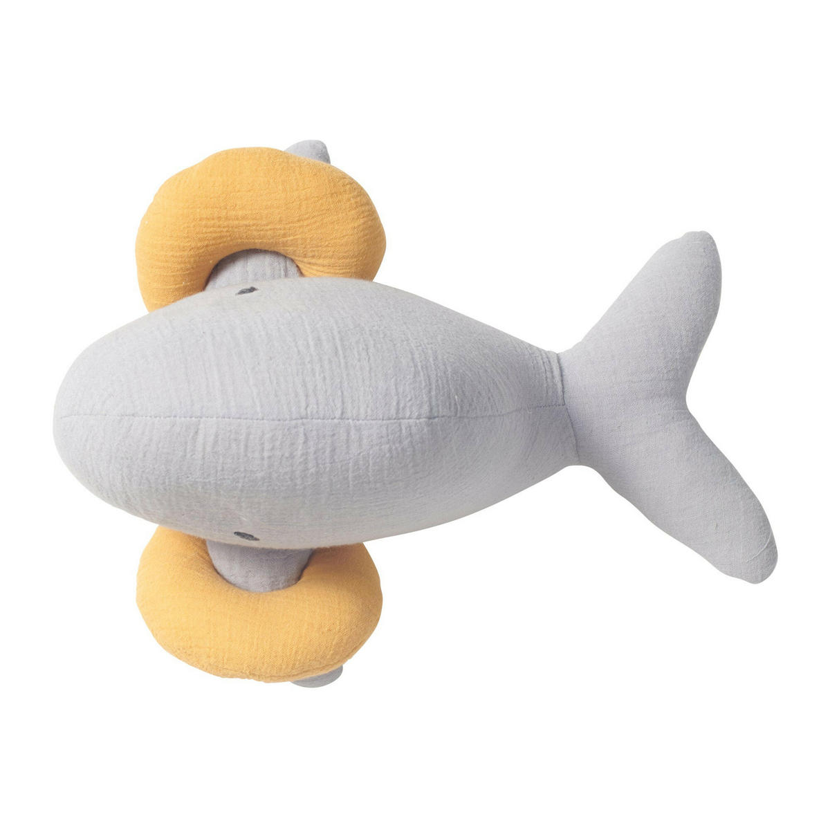 KUSCHELTIER Musselin Wal Bobby - Grau, Textil (33/33cm) - nordic coast company