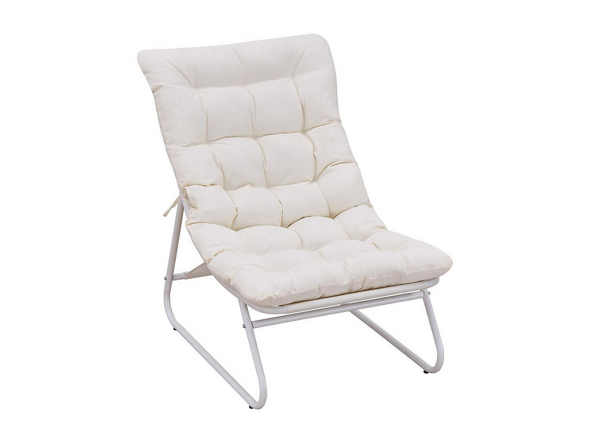 GARTENSITZGRUPPE im Set - 4 Personen - Metall - Beige - - Beige, Metall - Vente-Unique