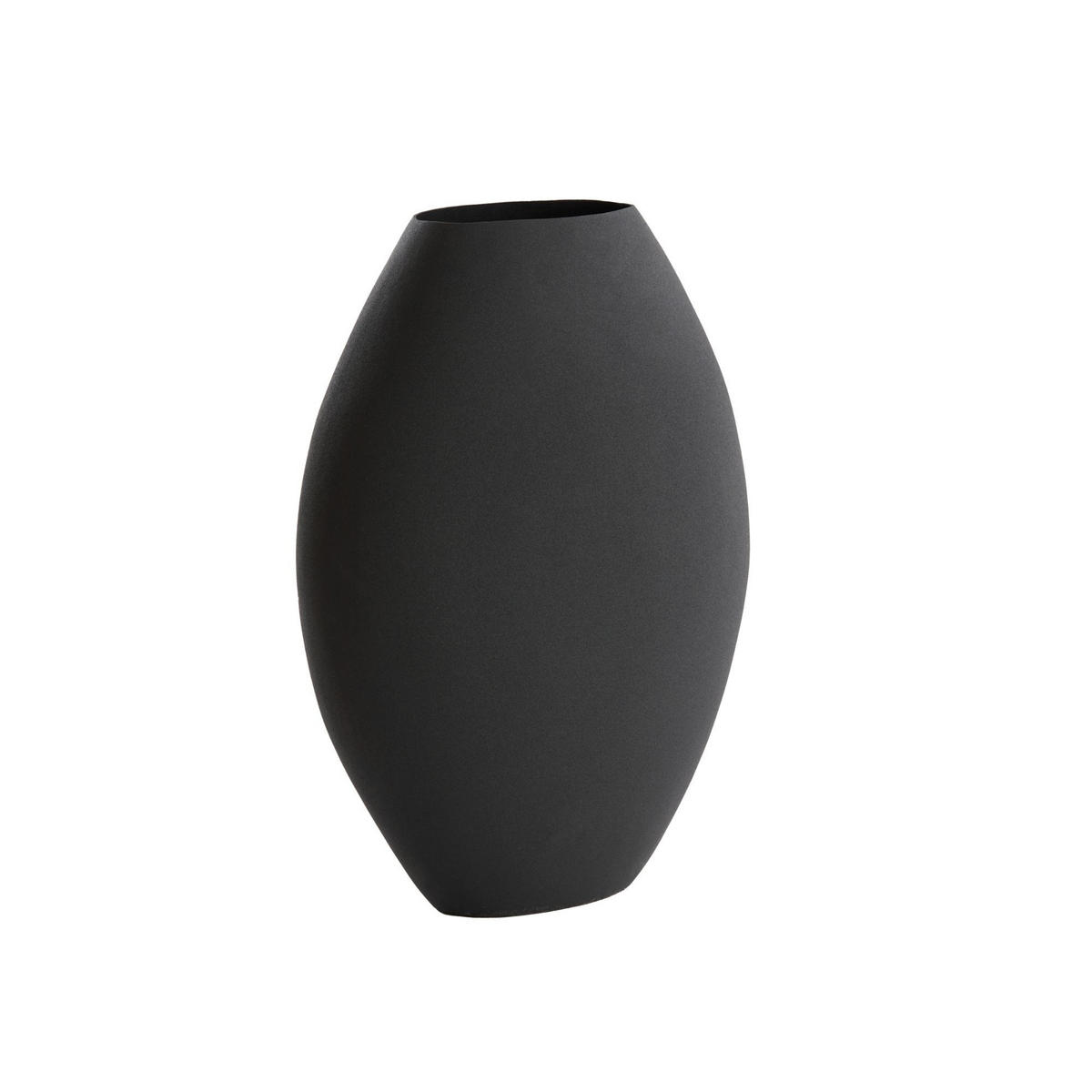 VASE Rodin Schwarz 25/12/32 cm - Schwarz, Metall (32cm) - Luqaza