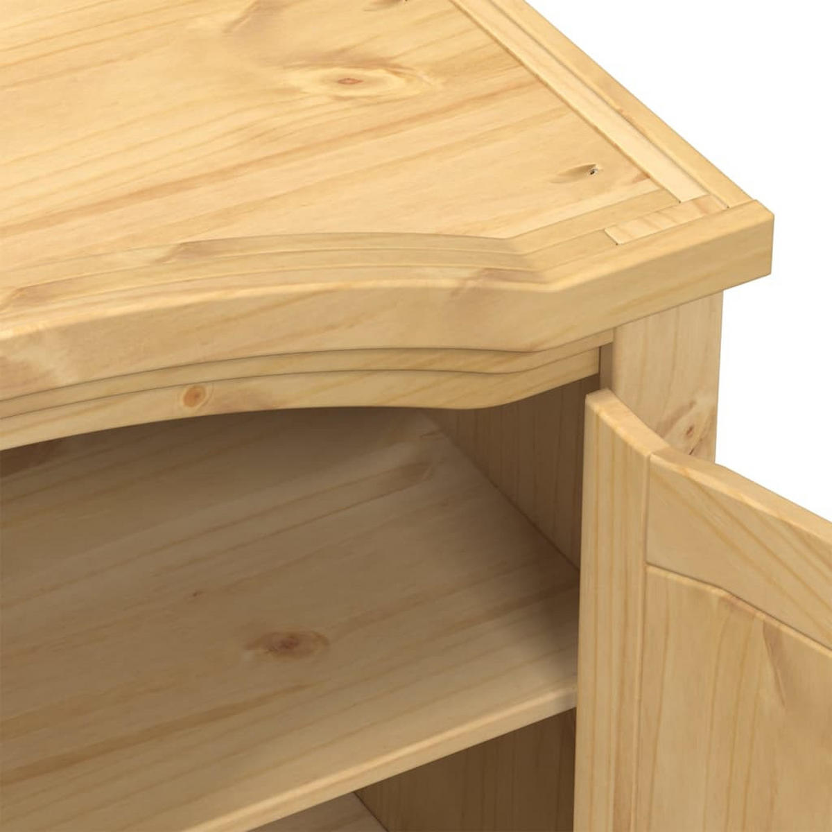 KLEIDERSCHRANK Corona 151,5/52/186 Cm Massivholz Kiefer - Braun, Holz (52/186/151.5cm) - vidaXL